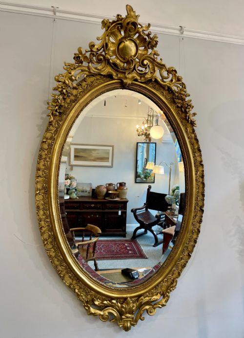 Large Antique Gilt Wall Mirror