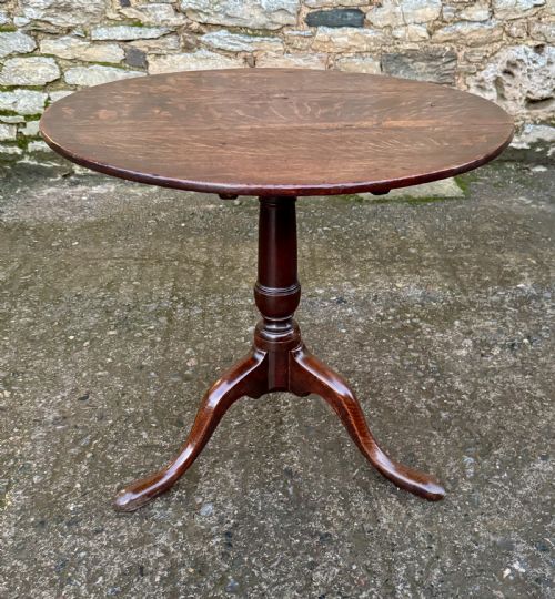 Georgian Oak Tilt Top Occasional Table
