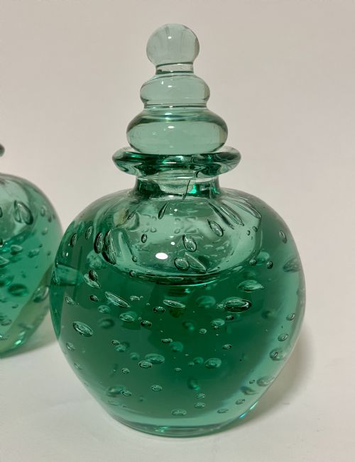 fig 2. Pair of Antique Stourbridge Dump Inkwells
