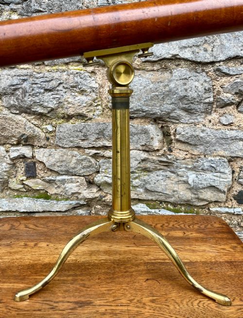 fig 1. Victorian Mahogany & Brass Library Telescope by Bate of London
