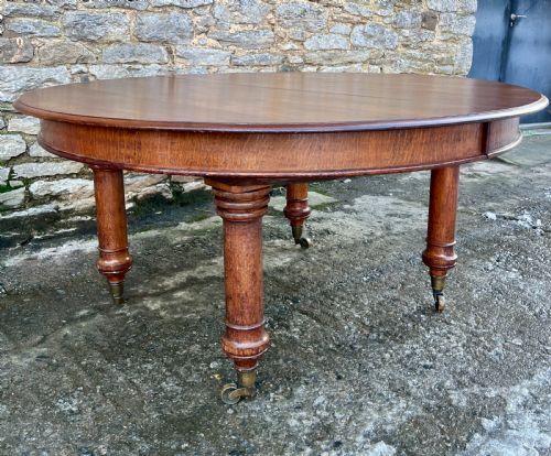 fig 2. Victorian Oak Extending Dining Table by Howard & Sons