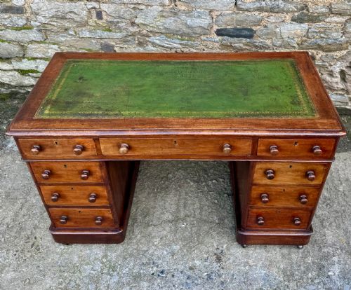 fig 2. Victorian Mahogany Pedestal Desk