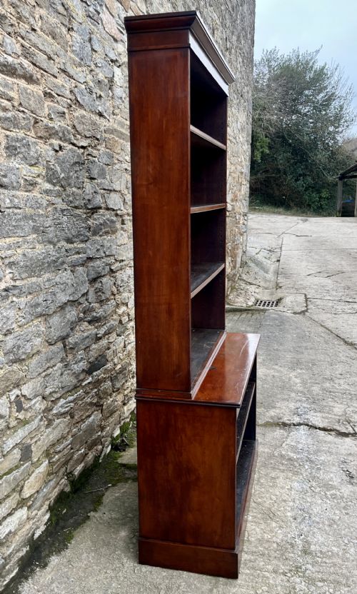 fig 1. Large Victorian Mahogany Open Bookcase