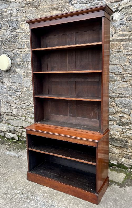 fig 2. Large Victorian Mahogany Open Bookcase
