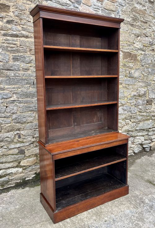 fig 3. Large Victorian Mahogany Open Bookcase