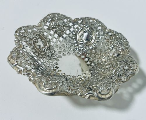 fig 1. Antique Silver Pierced Dish