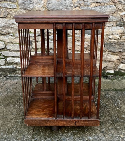 Antique Oak Revolving Bookcase