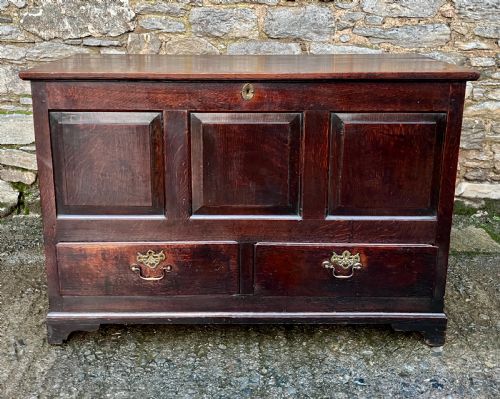 georgian oak mule chest - CATEGORY: ANTIQUE CHESTS - DATED GEORGIAN
