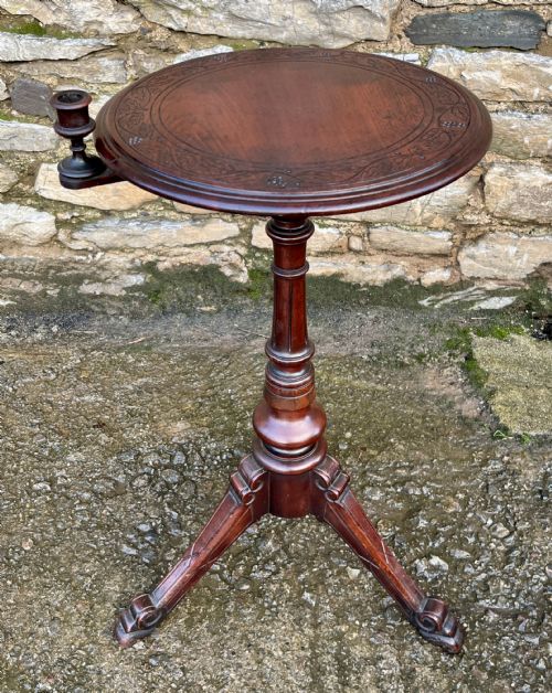 Victorian Occasional Table with Candle Holder