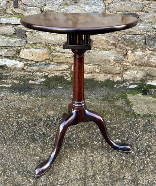 fig 1. Georgian Mahogany Birdcage Tilt Top Table