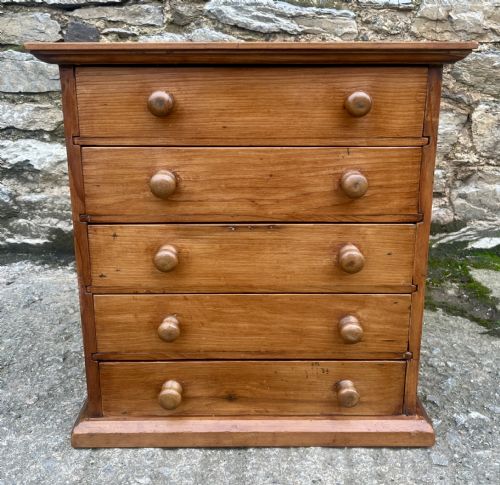 fig 1. Antique Pine Collectors Chest