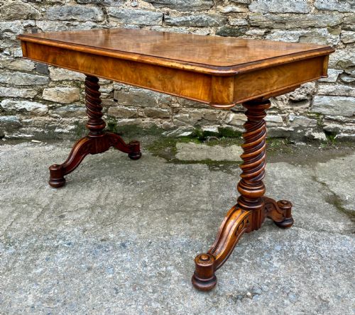 fig 2. Victorian Walnut Library Table by Hindley & Sons