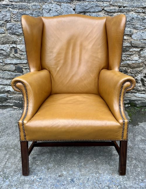 fig 1. Victorian Leather Wing Armchair