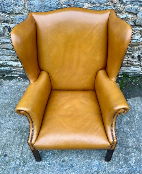 fig 2. Victorian Leather Wing Armchair
