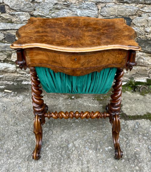 Victorian Walnut Sewing Table