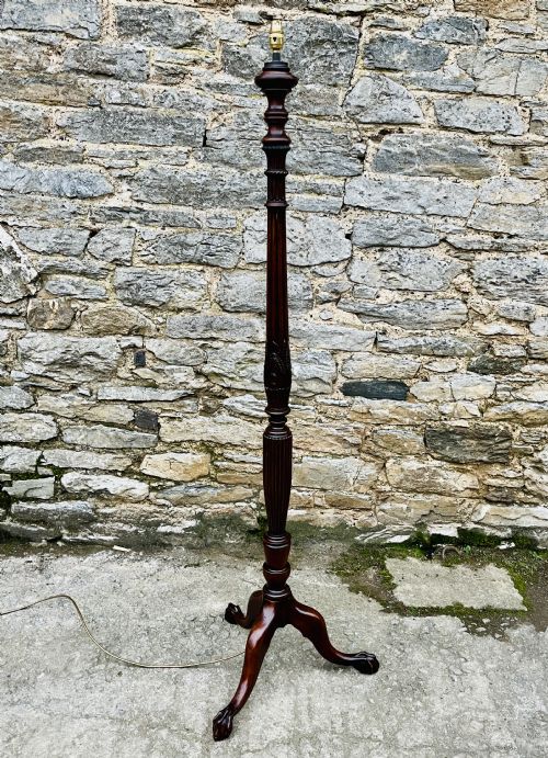 Antique Mahogany Standard Lamp