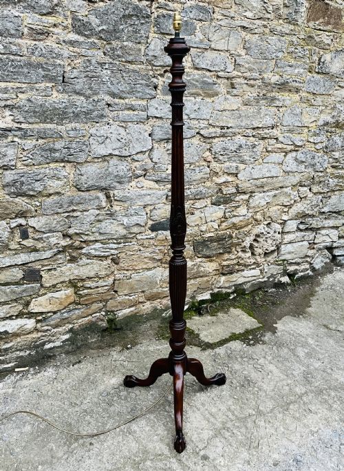 fig 1. Antique Mahogany Standard Lamp
