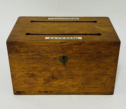 Victorian Oak Correspondence Box