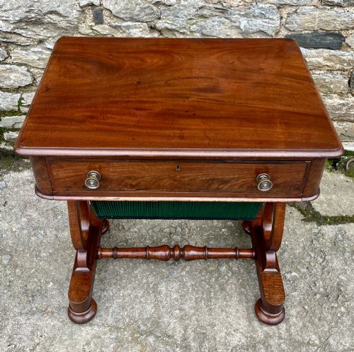 fig 1. Victorian Mahogany Sewing Table