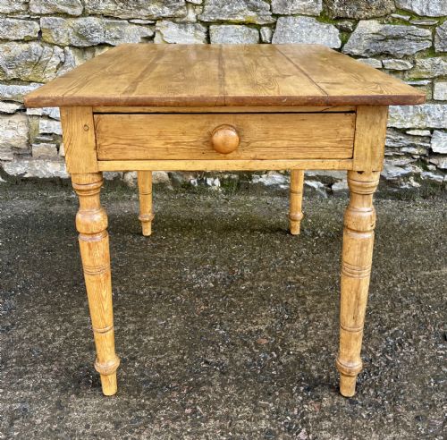 fig 1. Small Antique Pine Farmhouse Table
