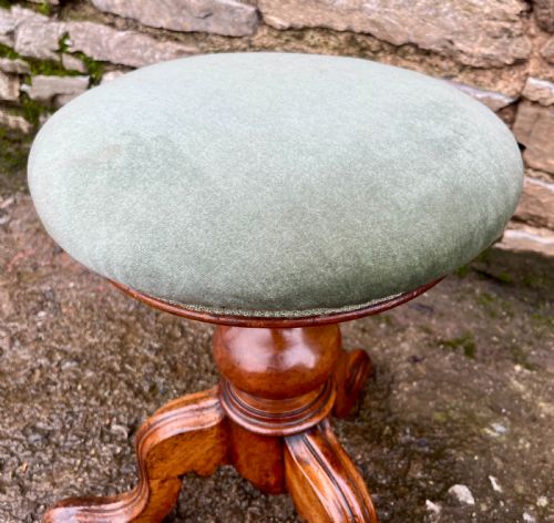 fig 3. Victorian Walnut Adjustable Piano Stool
