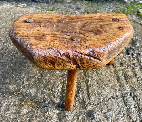 Primitive Welsh Milking Stool