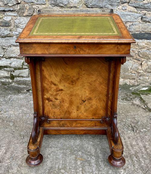 Victorian Burr Walnut Davenport