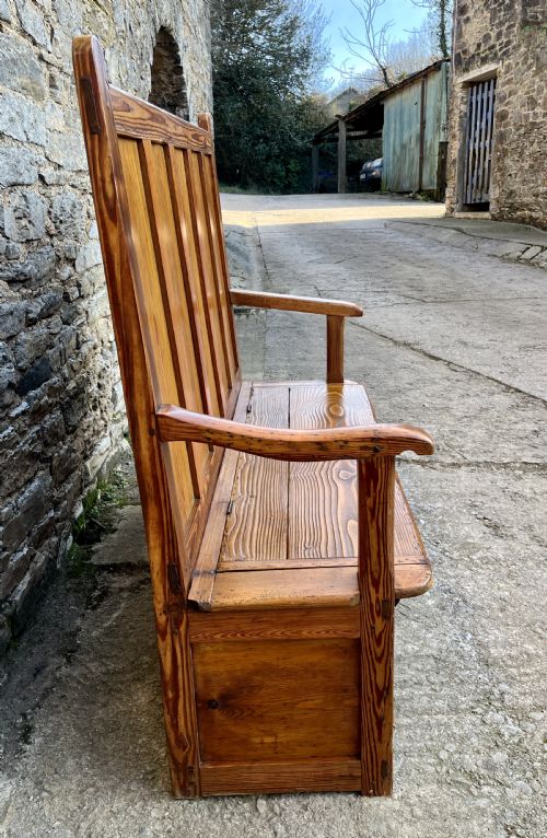 fig 2. Antique Welsh Pine Box Settle