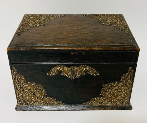 Antique Leather Stationery Box
