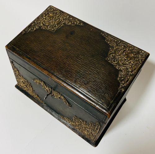 fig 1. Antique Leather Stationery Box
