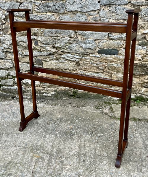 Large Edwardian Mahogany Towel Rail
