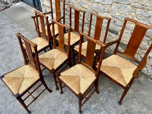 fig 2. Set of 8 Arts and Crafts Dining Chairs
