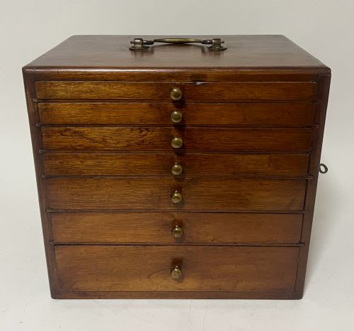 fig 1. Antique Mahogany Specimen Drawers