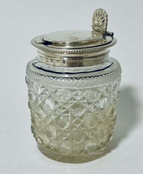 Victorian Silver Topped Marmalade Pot