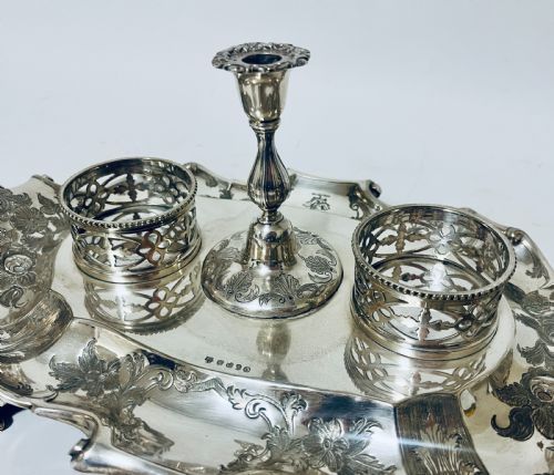 VICTORIAN SILVER PLATED DESK STAND - ADDITIONAL PHOTO 17