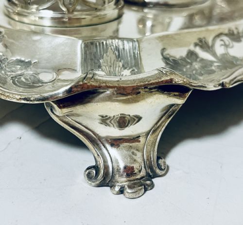 VICTORIAN SILVER PLATED DESK STAND - ADDITIONAL PHOTO 20