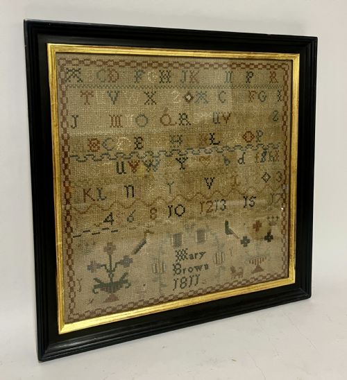 fig 1. Georgian Needlework Sampler
