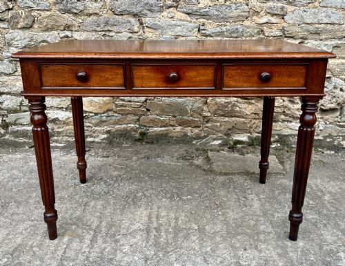 fig 2. Regency Mahogany Three Drawer Writing Table