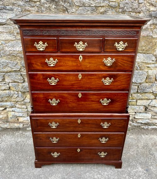 fig 1. Small Georgian Mahogany Chest on Chest