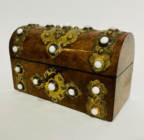 fig 1. Victorian Burr Walnut Brass Mounted Box