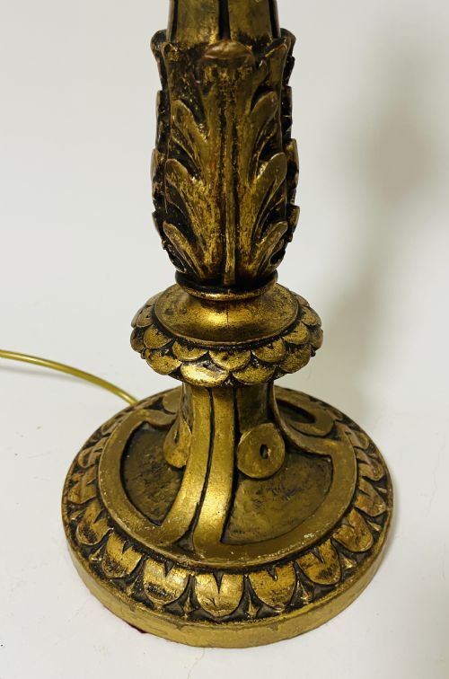 fig 1. Antique Giltwood Table Lamp
