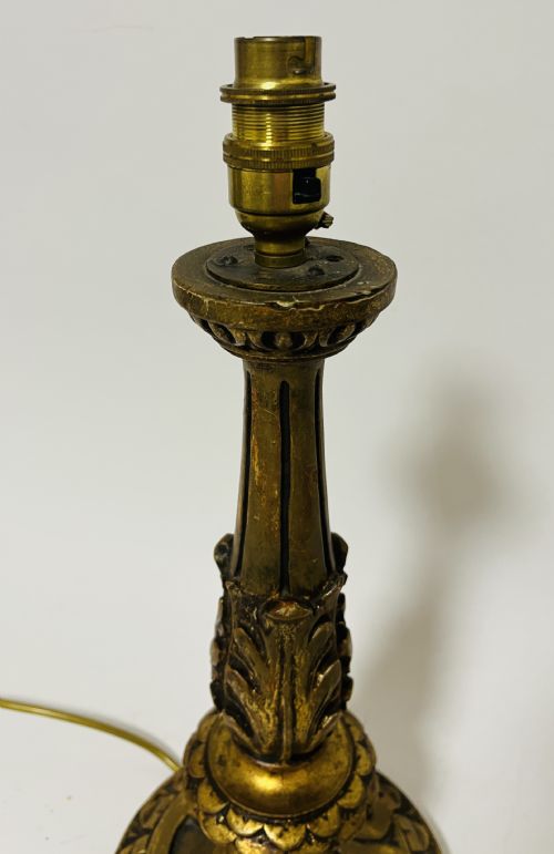fig 2. Antique Giltwood Table Lamp