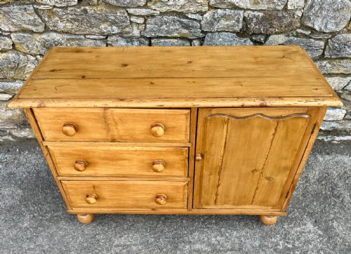 fig 1. Antique Stripped Pine Sideboard