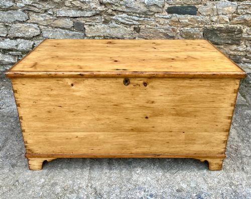 Antique Stripped Pine Blanket Box