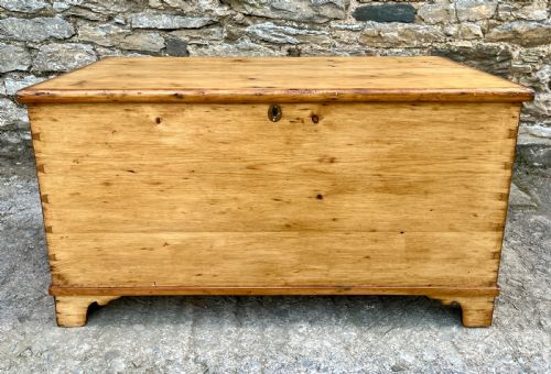 fig 1. Antique Stripped Pine Blanket Box