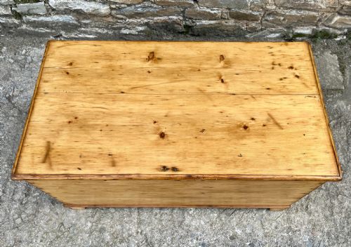 fig 2. Antique Stripped Pine Blanket Box