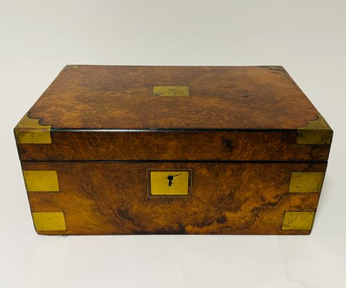 fig 1. Victorian Walnut Writing Slope with Secret Drawers