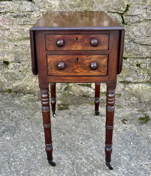 fig 1. Regency Mahogany Drop Flap Work Table