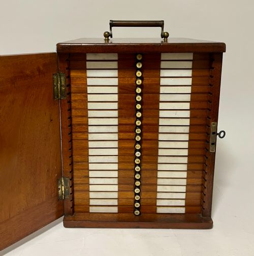 Victorian Mahogany Microscope Slide Cabinet