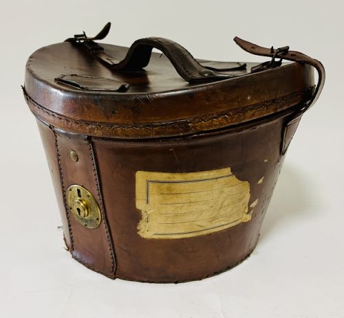 fig 1. Victorian Leather Top Hat Box